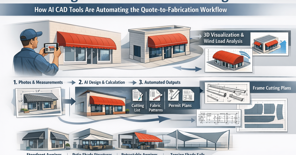 AI CAD automates awning design to fabrication workflow