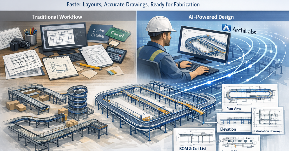 AI CAD for Conveyor Layouts: Faster, Accurate Installs