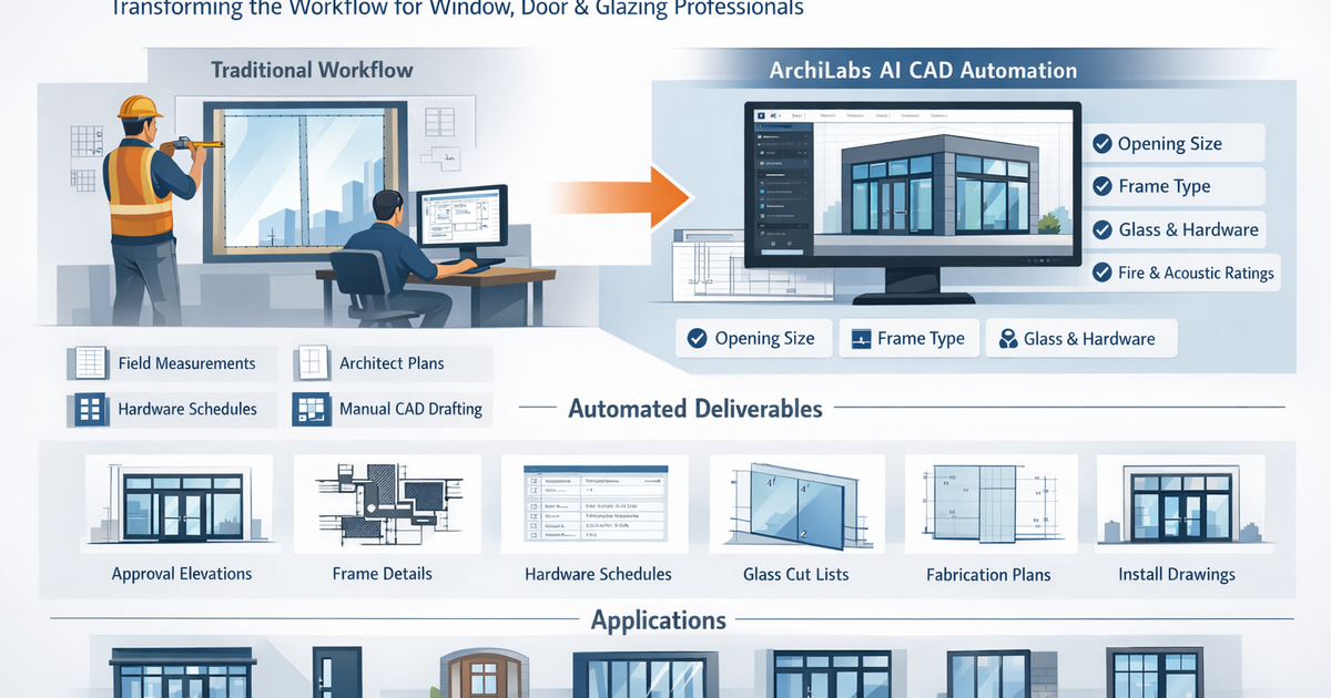 AI CAD for Doors & Windows: Automate Shop Drawings