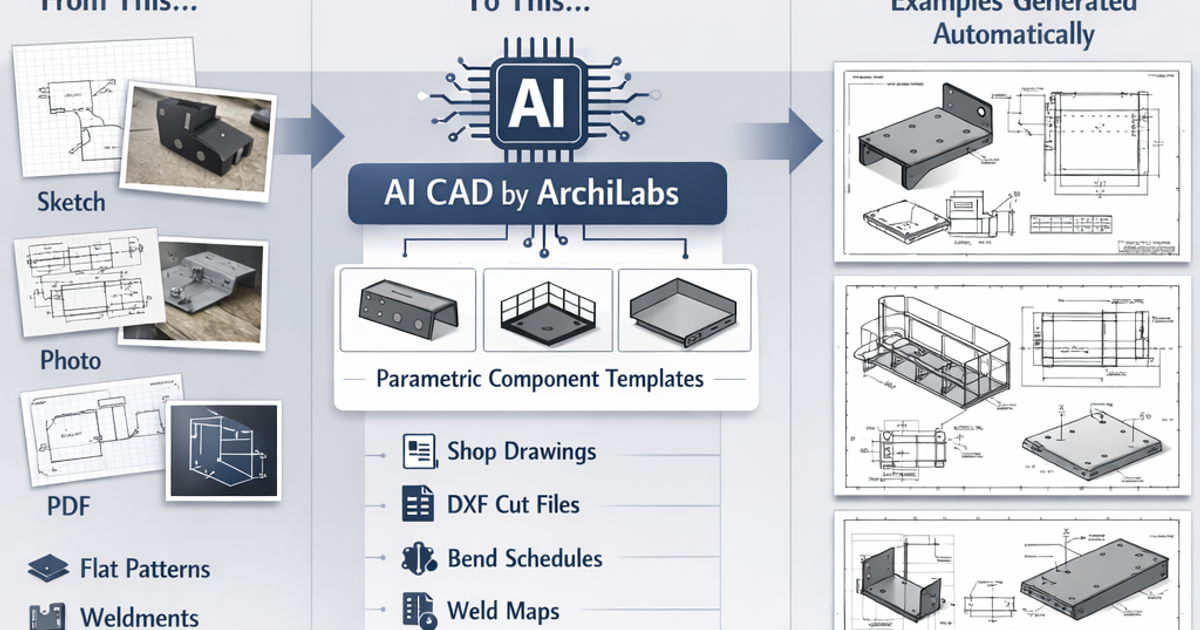 AI CAD for Fabricators: Faster Drawings, DXFs, BOMs