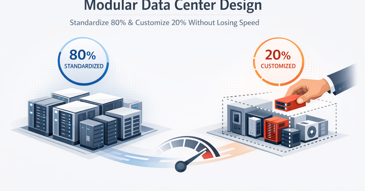 Modular data centers: standardize 80%, customize 20%