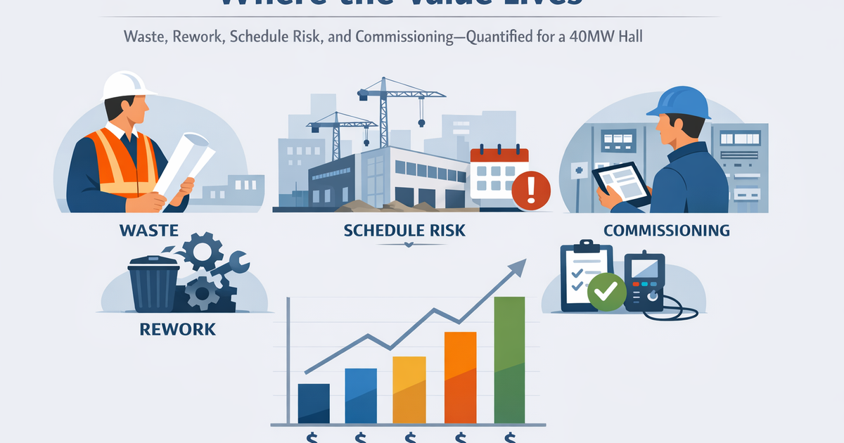 Stop Rework Waste Quantifying Value: Waste, Risk, Rework in a 40MW Hall